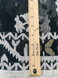 Thumbnail for Authentic Dhakai Jamdani Muslin Saree from Bangladesh | Handwoven | Black | White and Gold Threads | Ships from California