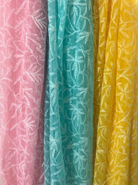 Thumbnail for Lucknawi chikan saree with hand embroidered tepchi work | Ships from California