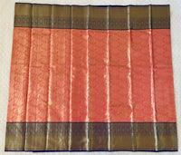 Thumbnail for Kanchipuram/Kanchivaram handloom double shade | gold and pink | pure tissue silk saree | Silk Mark | Ships from California
