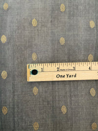Thumbnail for Chanderi Silk Saree | Gray | Handwoven | Silk Mark | Ships from California