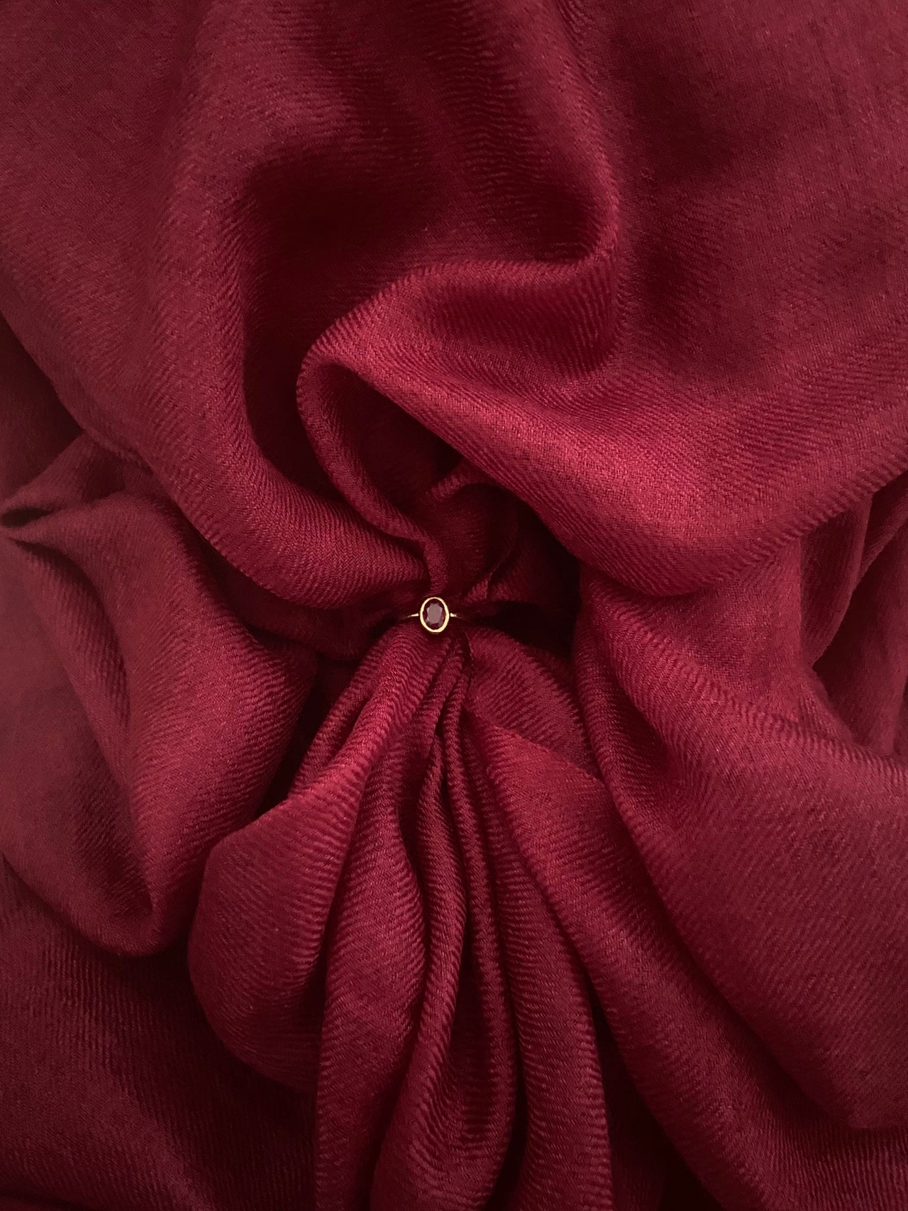 100% Cashmere Scarf/Shawl/Wrap | Handwoven | Maroon | Ships from California