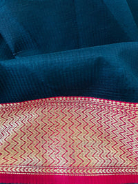 Thumbnail for Maheshwari Cotton Silk Saree | Handloom Mark | Black & Red | Ships from California