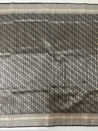 Thumbnail for Banarasi Katan Silk Saree | Black & Silver |  Silver Zari | Handwoven |  Silk Mark Certified | Ships from California