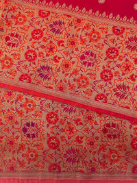 Thumbnail for Banarasi Katan Silk Meenakari Saree | Pink | Gold Zari & Thread Work | Handwoven | Silk Mark | Ships from California