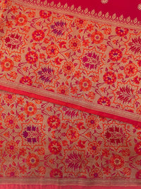 Thumbnail for Banarasi Katan Silk Meenakari Saree | Pink | Gold Zari & Thread Work | Handwoven | Silk Mark | Ships from California