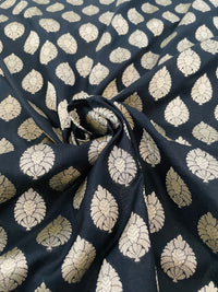 Thumbnail for Banarasi Katan Uppada Pure Silk Saree | Black | Gold Zari | Handwoven |  Silk Mark Certified | Ships from California