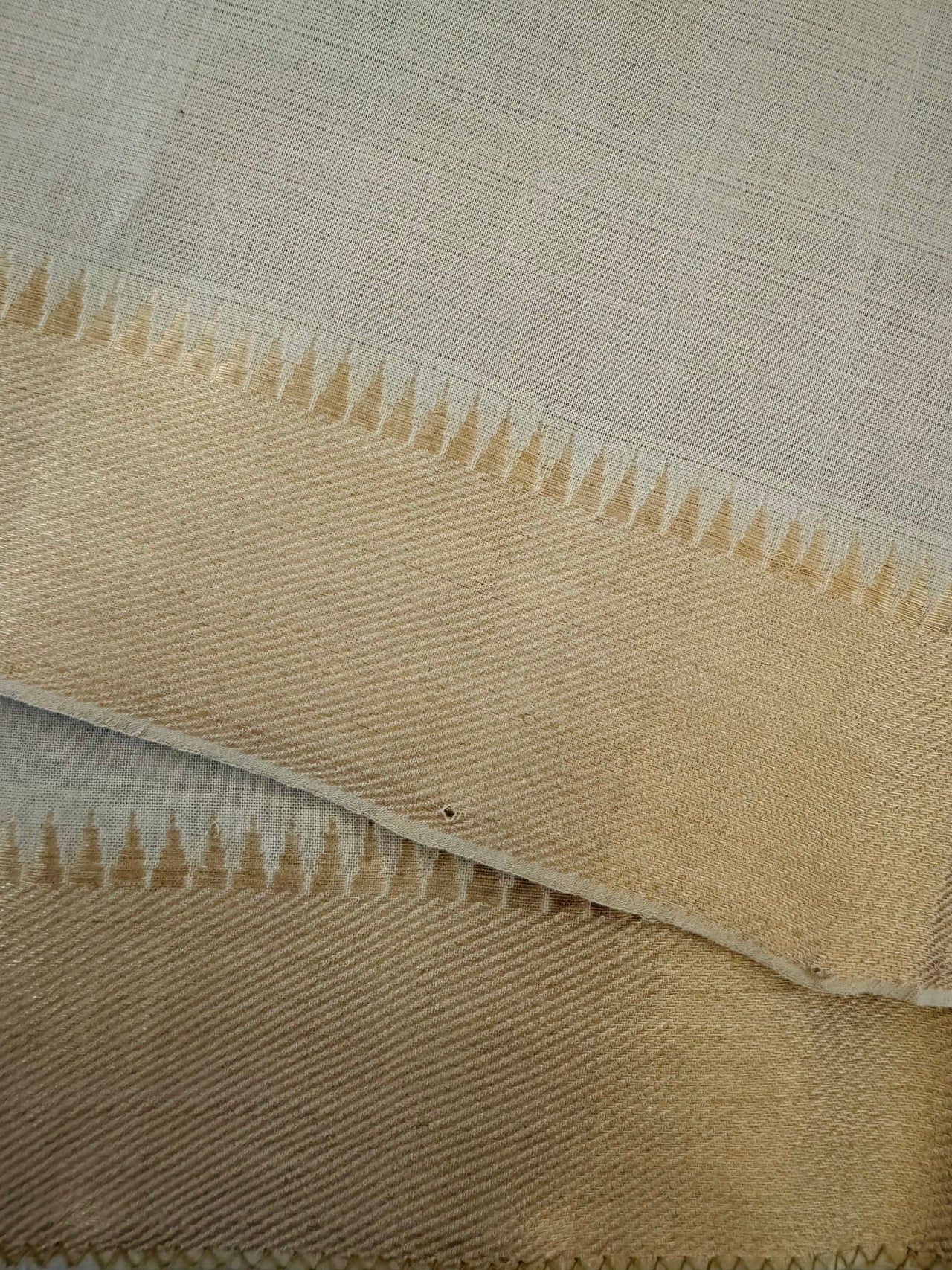 Handwoven Mangalgiri Cotton Saree | Beige | Gold Zari | Handwoven | Ships from California