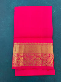 Thumbnail for Kanchivaram Pure Silk Pure Zari Brocade Saree | Pink | Gold Zari | Handwoven | Ships from California