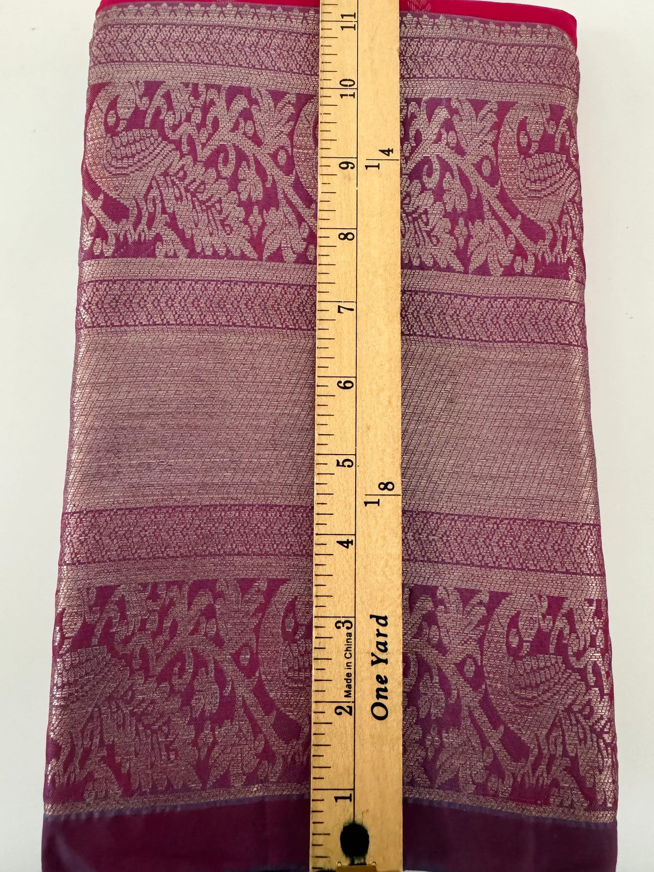 Kanchipuram pure silk saree | Silver Zari | Pink | Handwoven | Ships from California