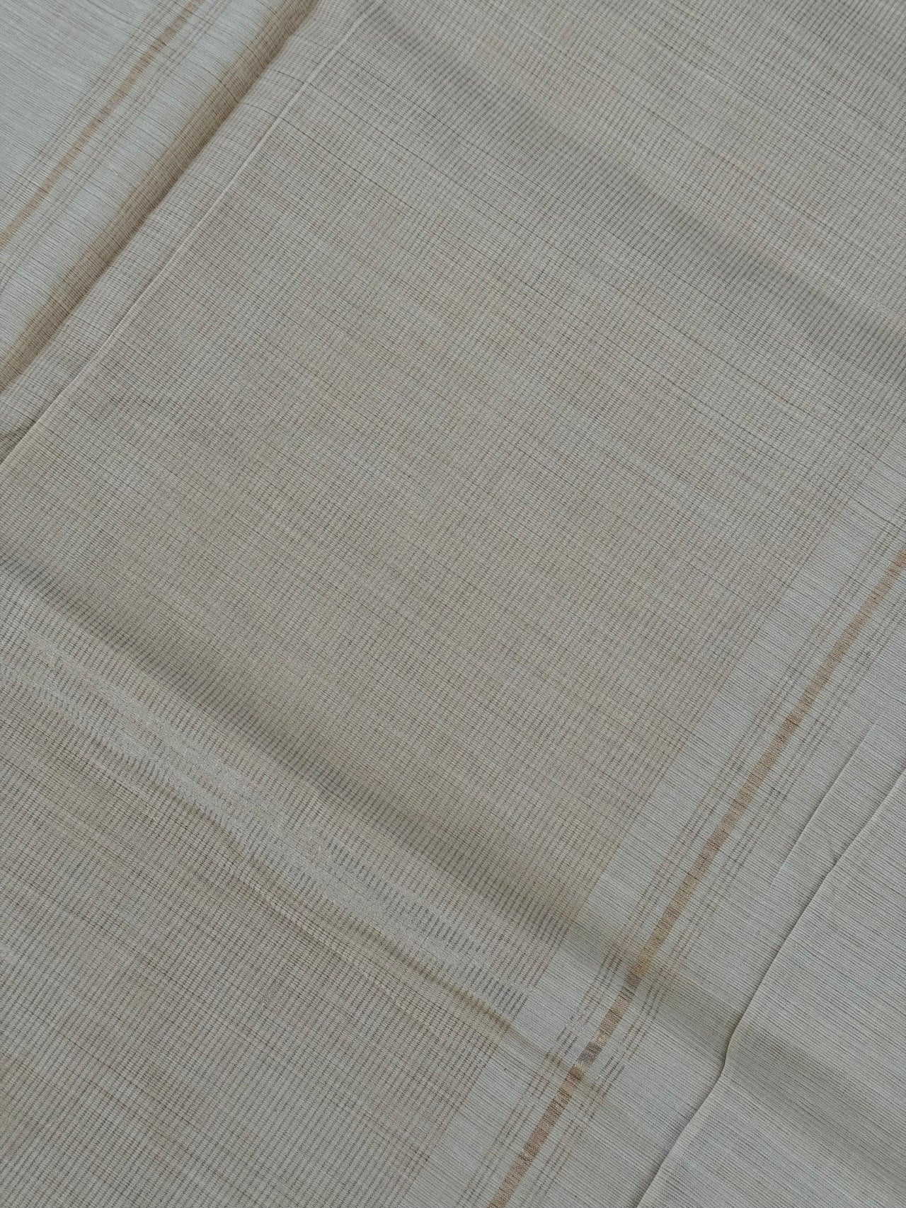 Handwoven Mangalgiri Cotton Saree | Off-White | Gold Zari | Handwoven | Ships from California