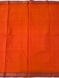 Thumbnail for Handwoven Mangalgiri Cotton Saree | Orange Pink Shot Color | Gold Zari | Handwoven | Ships from California