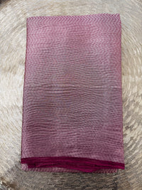 Thumbnail for Banarasi Tissue Silk Saree | Metallic Onion Pink | Crushed Texture | Gold Zari | Handwoven | Ships from California