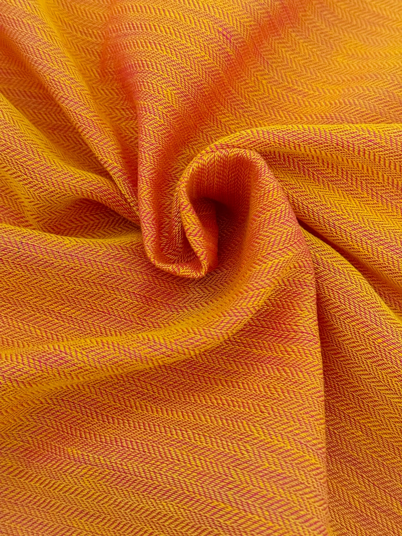 ShopNaya Exclusive | Handwoven | Cotton & Soft Silk Saree | Dobby Design | No Blouse | Yellow Orange | Ships from California