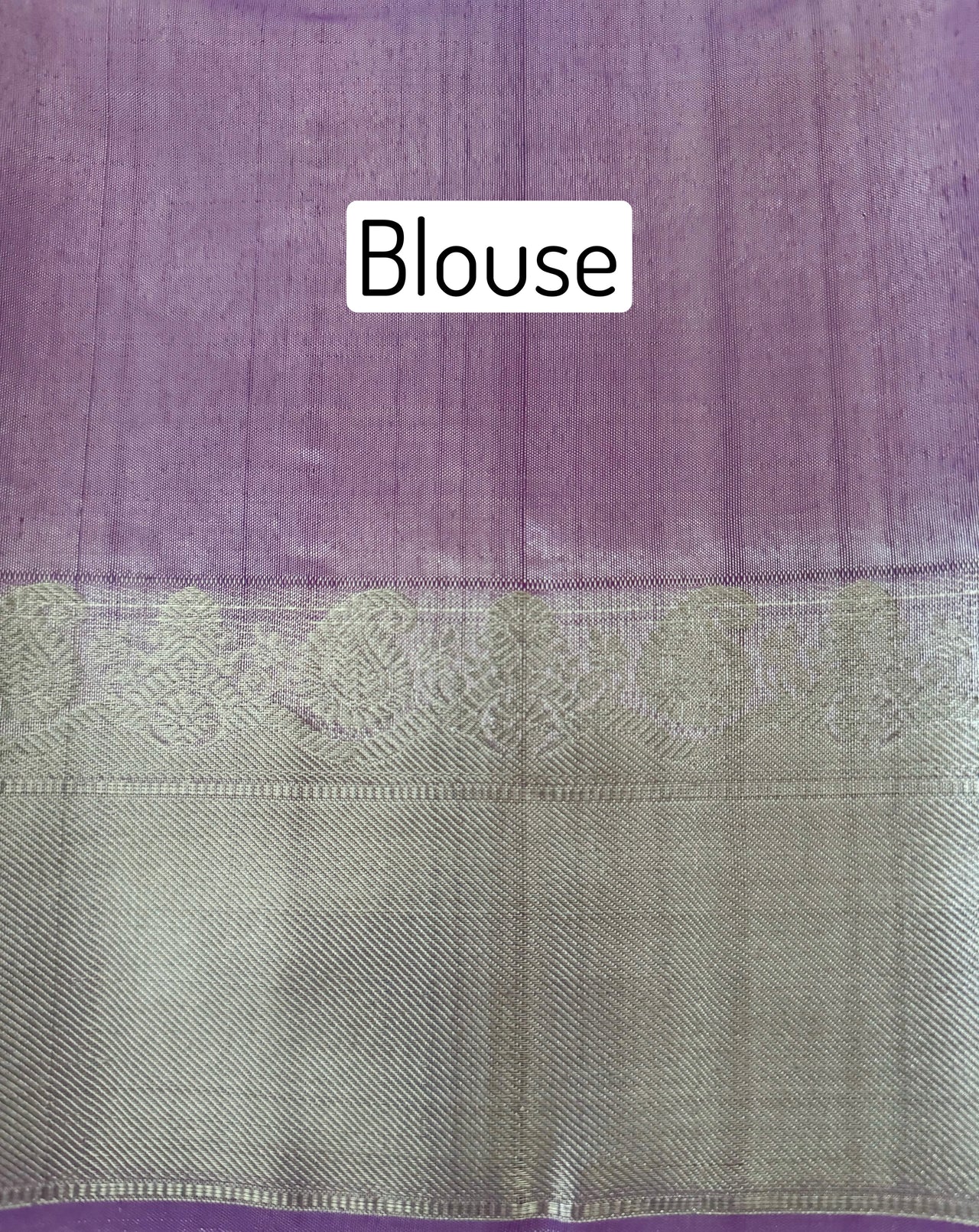 ShopNaya Exclusive | Metallic Kanchipuram Pure Silk Saree | Lilac | Pure Silver Zari | Handwoven | Ships from California