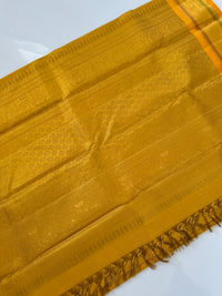 Thumbnail for Exclusive Kanchivaram Pure Tissue Silk Pure Zari Brocade Saree | Gold Color | Gold Zari | Handwoven | Ships from California