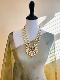 Thumbnail for Nia - ShopNaya Exclusive | Handwoven | Silk Organza | Metallic Colors | Gold Zari | Ships from California