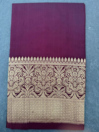 Thumbnail for Banarasi Katan Silk Saree | Orange Pink Shot Color & Brown | Gold Zari | Handwoven | Silk Mark Certified | Ships from California