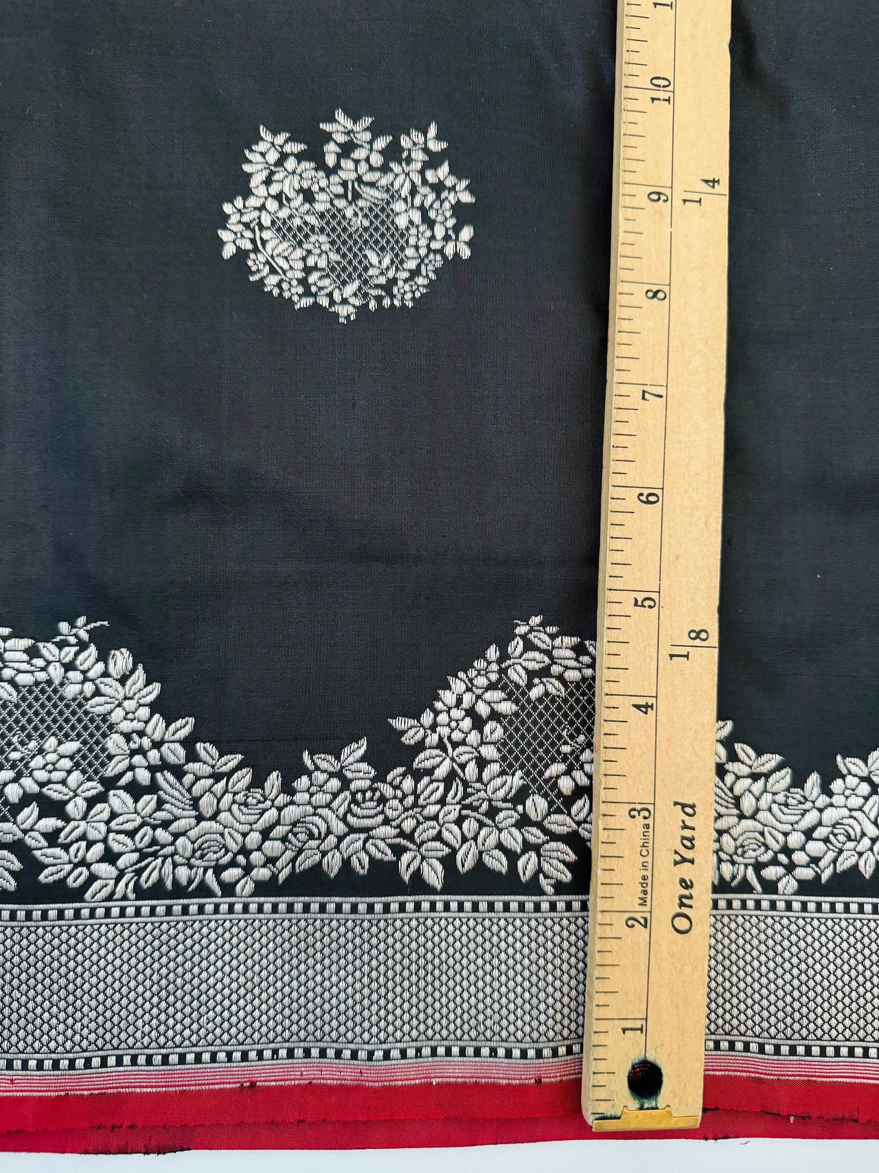 Banarasi Katan Pure Silk Saree | Black | Silver Zari | Handwoven | Silk Mark Certified | Ships from California