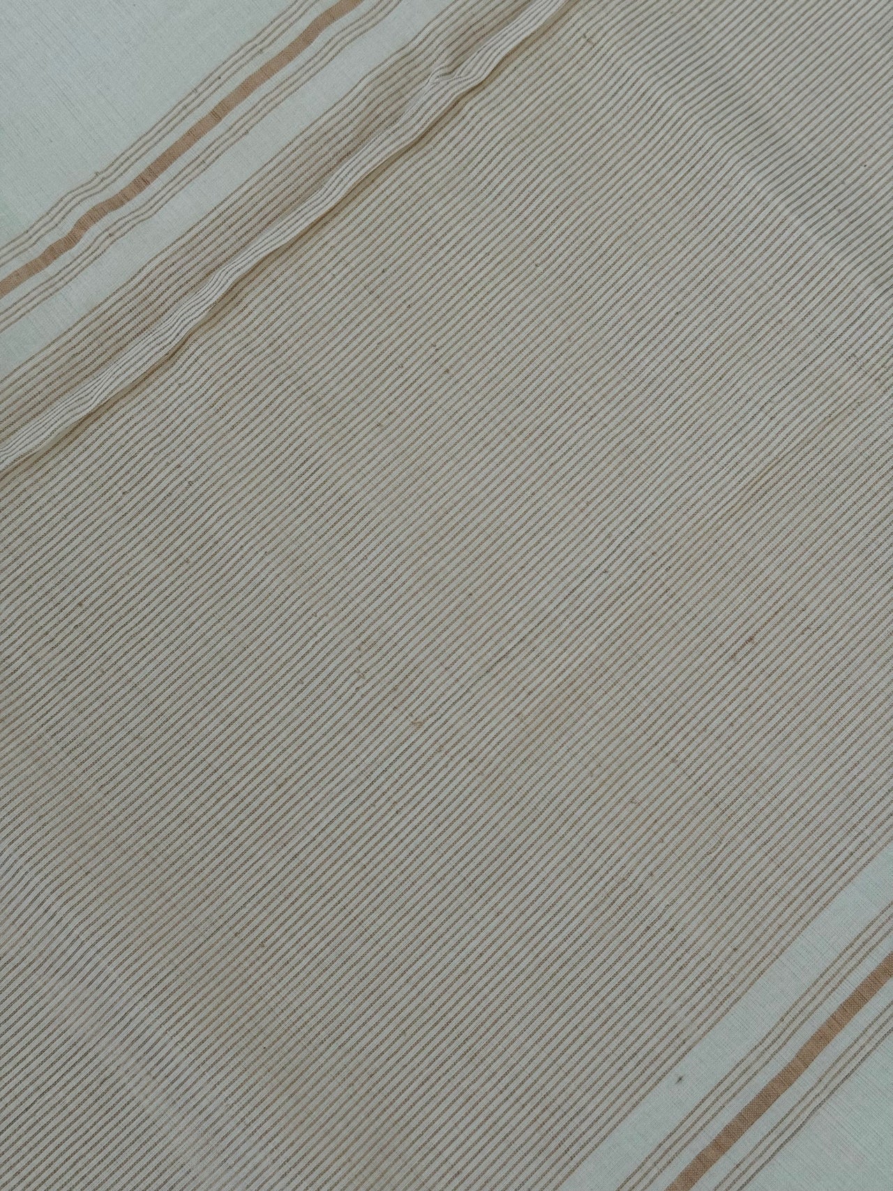 Handwoven Mangalgiri Cotton Saree | White | Gold Zari | Handwoven | Ships from California