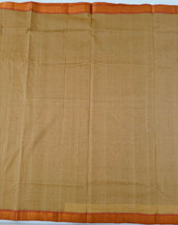 Thumbnail for Handwoven Mangalgiri Cotton Saree | Beige | Gold Zari | Handwoven | Ships from California