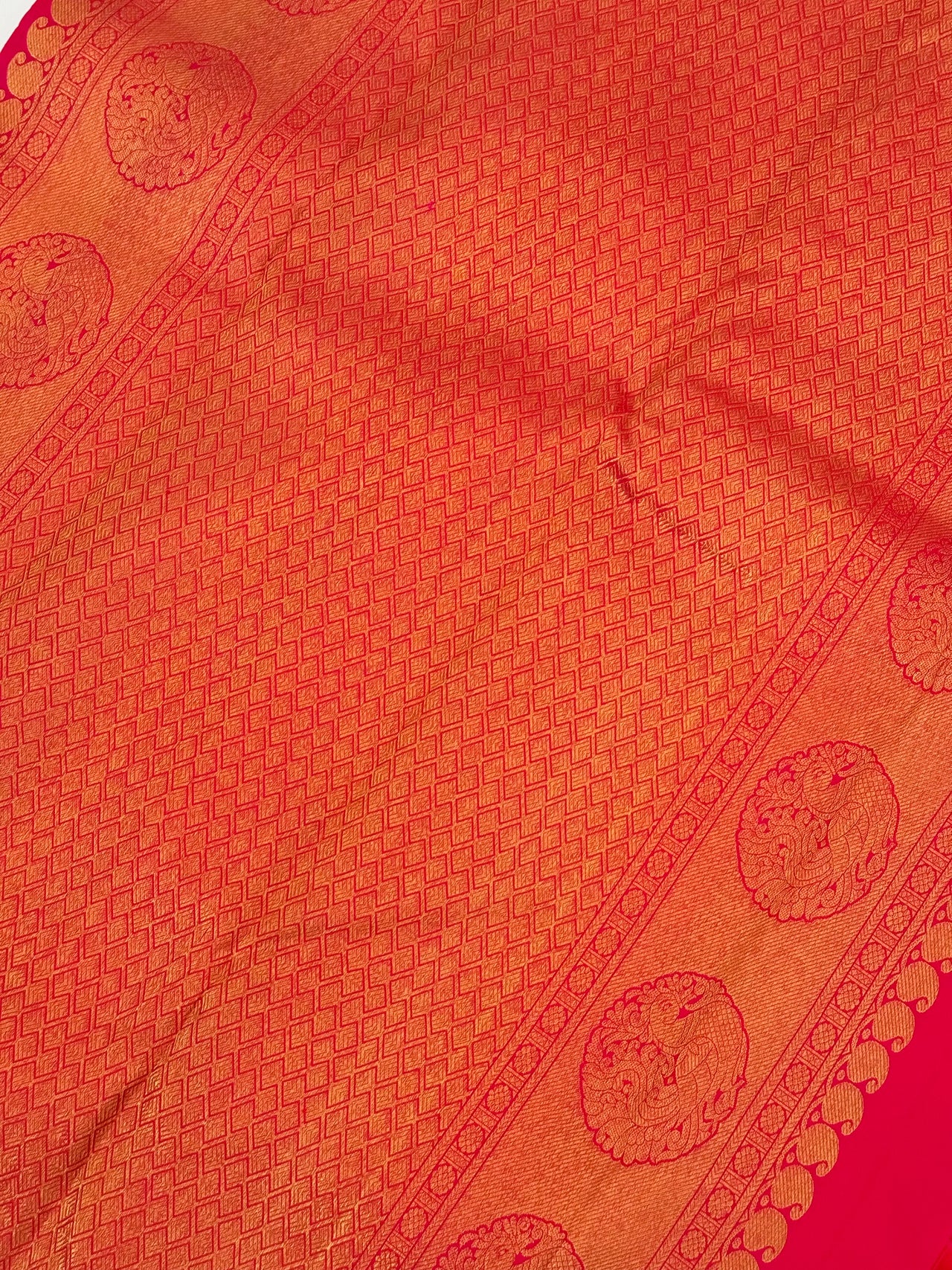 Kanchivaram Pure Silk Pure Zari Brocade Saree | Pink | Gold Zari | Handwoven | Ships from California