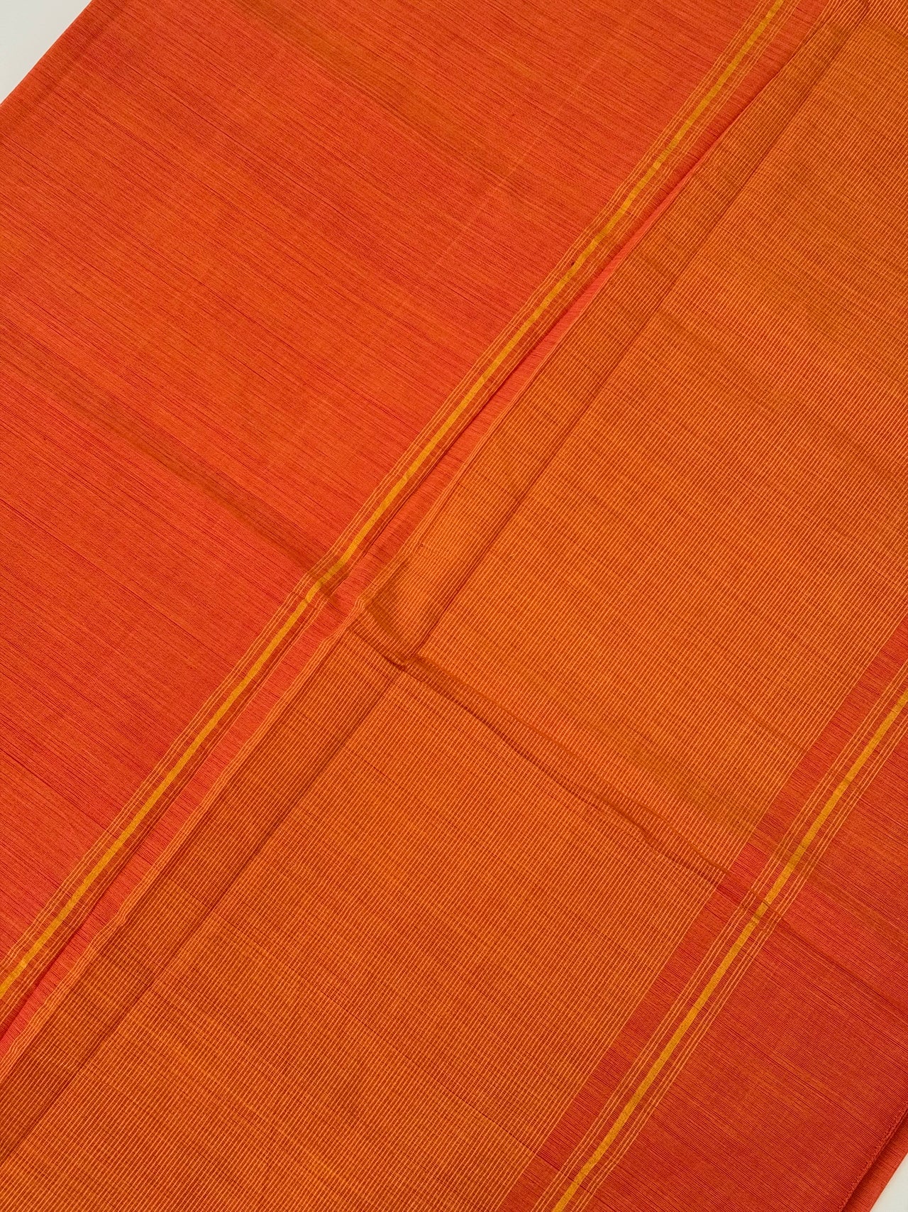 Handwoven Mangalgiri Cotton Saree | Orange Pink Shot Color | Gold Zari | Handwoven | Ships from California