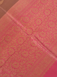 Thumbnail for Banarasi Katan Pure Silk Saree | Pale Dusty Rose | Gold Zari | Handwoven | Silk Mark Certified | Ships from California