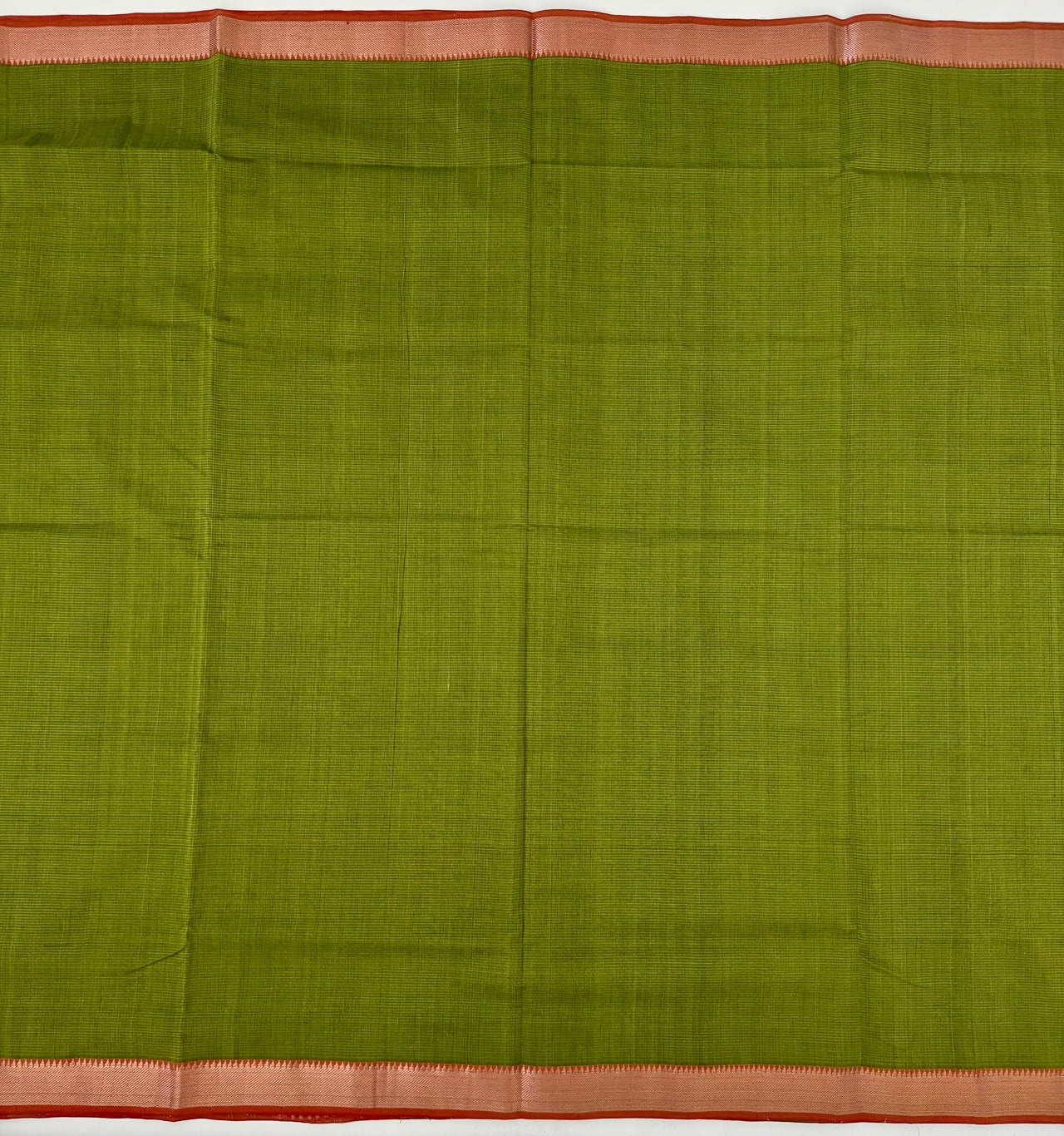 Handwoven Mangalgiri Cotton Saree | Shade of Yellow Green | Gold & Silver Zari | Handwoven | Ships from California
