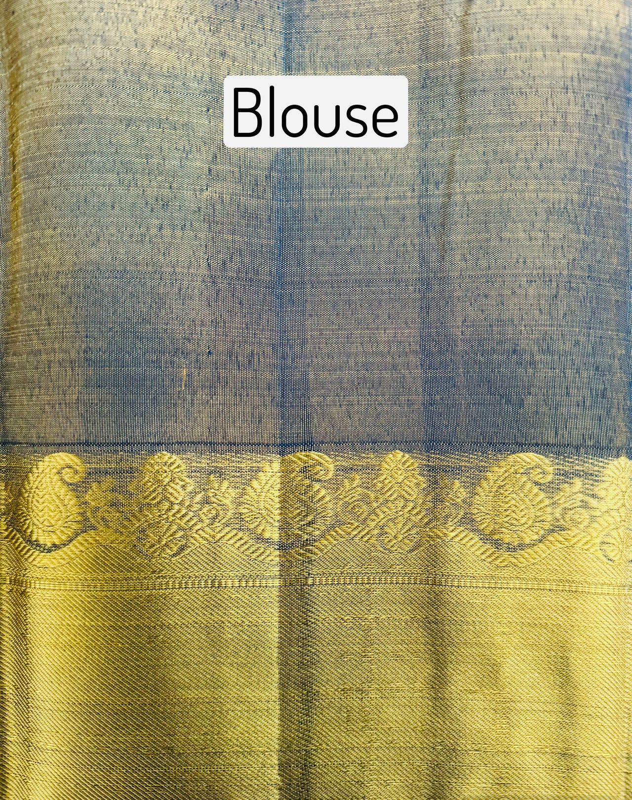 ShopNaya Exclusive | Brocade Kanchipuram Pure Silk Saree | Metallic Peacock Blue | Pure Gold Zari | Handwoven | Ships from California