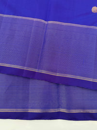 Thumbnail for Kanchivaram Pure Zari Pure Silk Saree | Royal Blue | Gold Zari | Handwoven | Ships from California