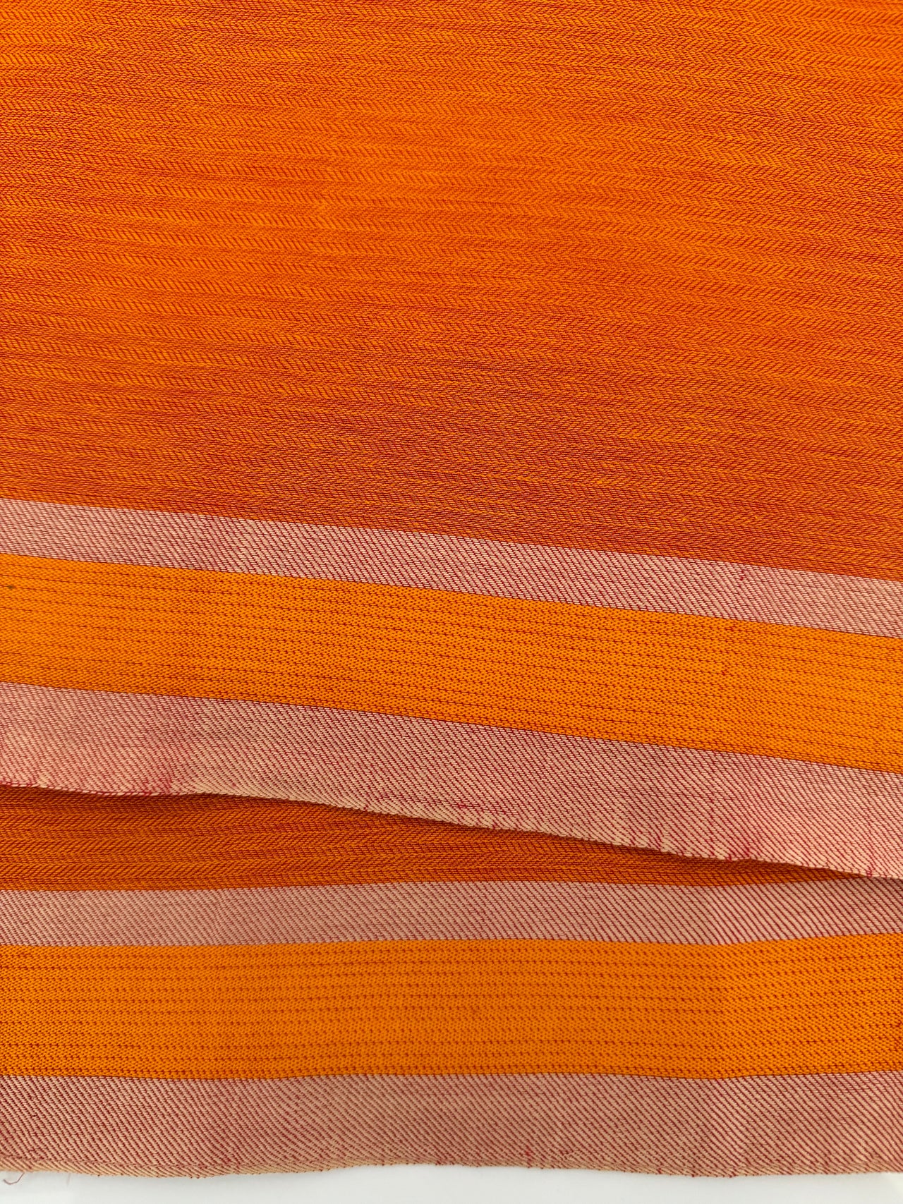 ShopNaya Exclusive | Handwoven | Cotton & Soft Silk Saree | Dobby Design | No Blouse | Yellow Orange | Ships from California