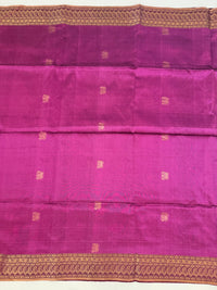 Thumbnail for ShopNaya Exclusive | Pure Mulberry Silk Saree | Pink | Light Weight | Gold Zari | Handwoven | Ships from California | Anamniya