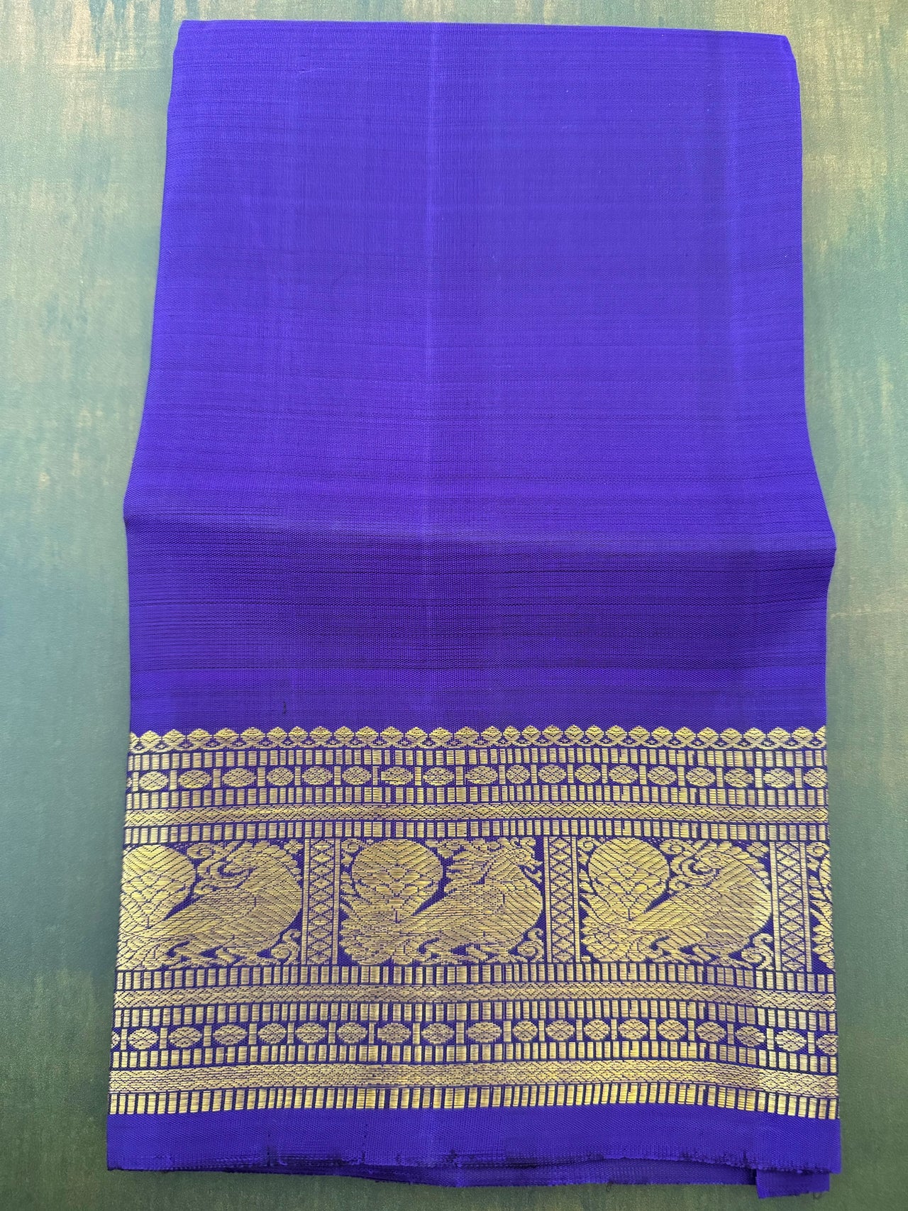 Exclusive Kanchivaram Korvai Pure Silk Pure Zari Silk Saree | Mango Yellow & Purple | Gold Zari | Handwoven | Ships from California