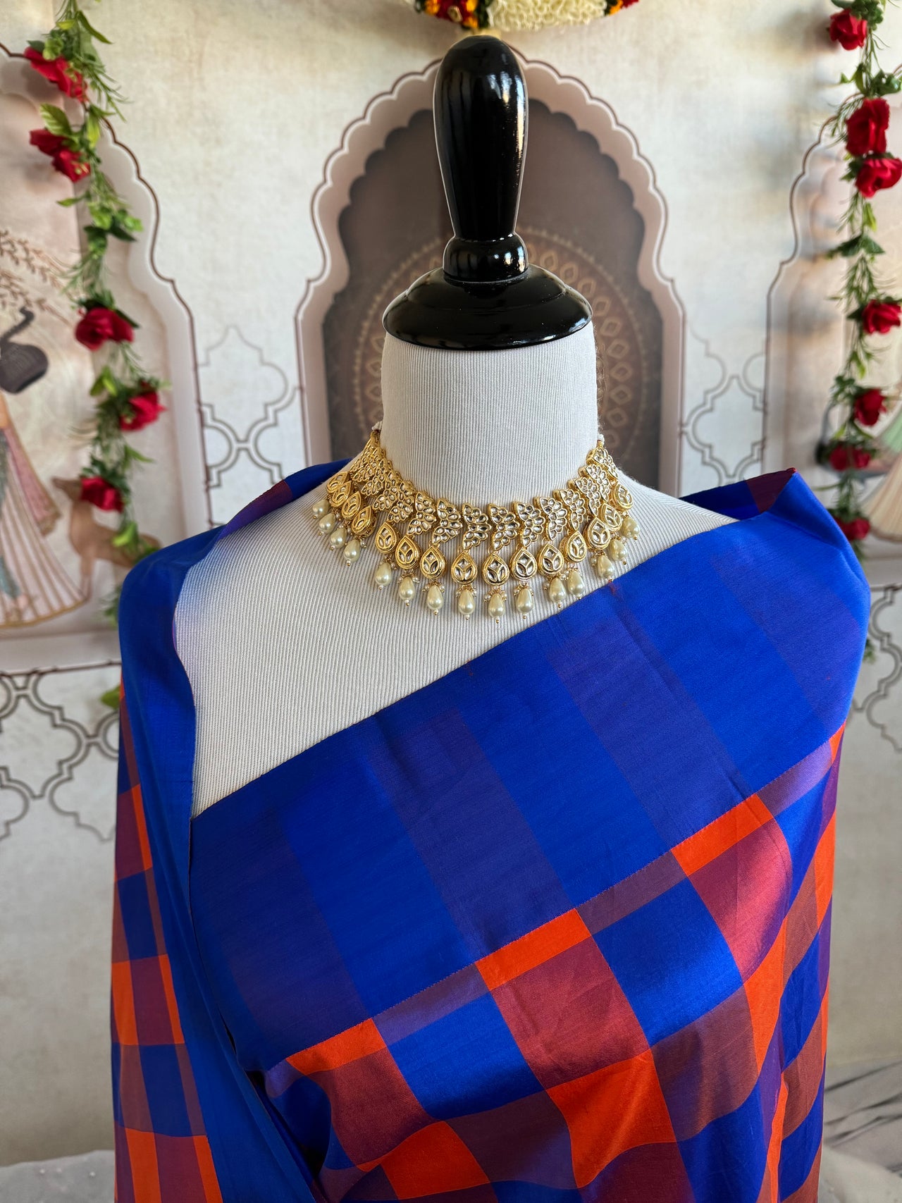Banarasi Katan Silk Saree | Royal Blue | Gold Zari | Handwoven | Silk Mark Certified | Ships from California