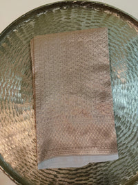 Thumbnail for Banarasi Kora Tissue Organza Silk Saree | Golden Color | Gold Zari | Cut Work | Handwoven | Ships from California