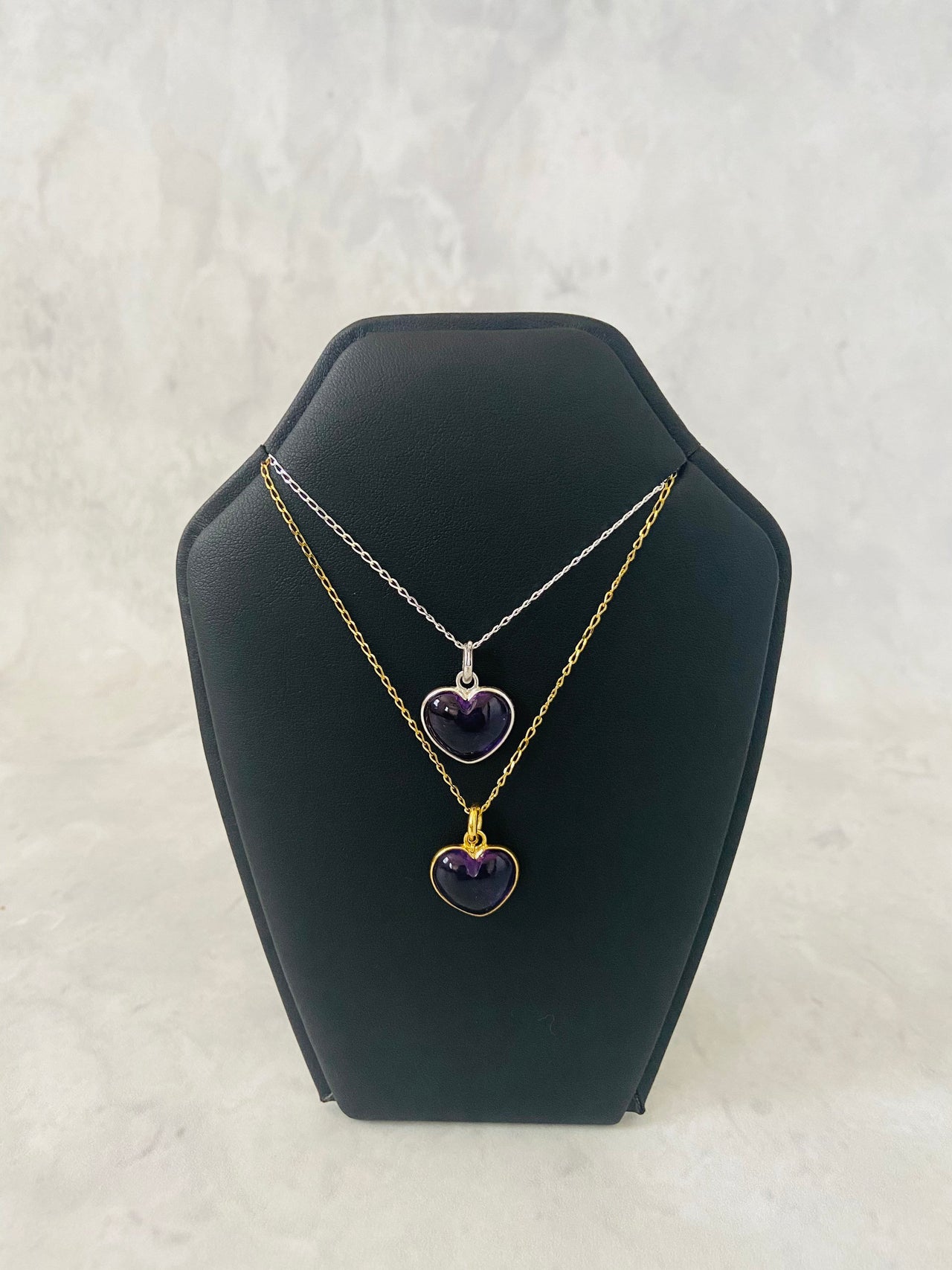 Natural Amethyst Gemstone Pendant Necklace | Ships from California