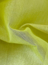 Thumbnail for Maheshwari Cotton Tissue Silk Saree | Handloom Mark | Yellowish Green with Red Border | Ships from California