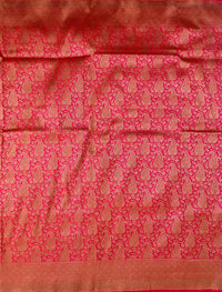 Thumbnail for Banarasi Katan Silk Saree | Magenta or Rani Pink | Antique Zari | Handwoven | Silk Mark | Ships from California