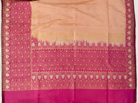 Thumbnail for Banarasi Katan Pure Tissue Silk Saree | Skirt Border | Pastel Pink Body | Handwoven | Silk Mark Certified | Ships from California